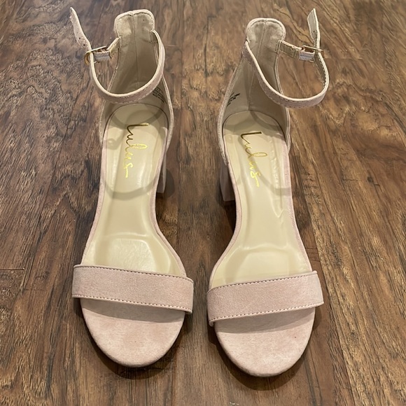 Lulu's Shoes - Lulus Blush Colored Strappy Heels, Women’s 7.5, NWOT